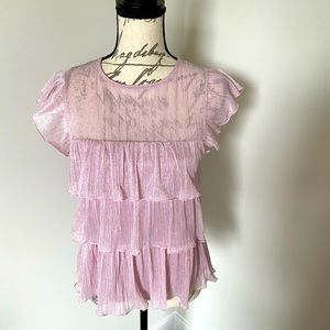 NWT ASOS Blush Ruffle Dressy Top